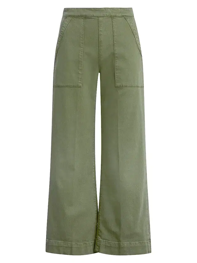 Joe's Jeans Women's The Side Zip Wide-Leg Ankle Pants - Pesto
