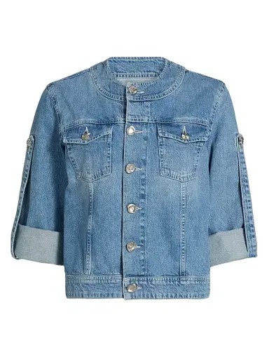 L'Agence Women's Anouk Denim Button-Front Jacket | Thumbnail 1 L'Agence Women's Anouk Denim Button-Front Jacket | Thumbnail 1