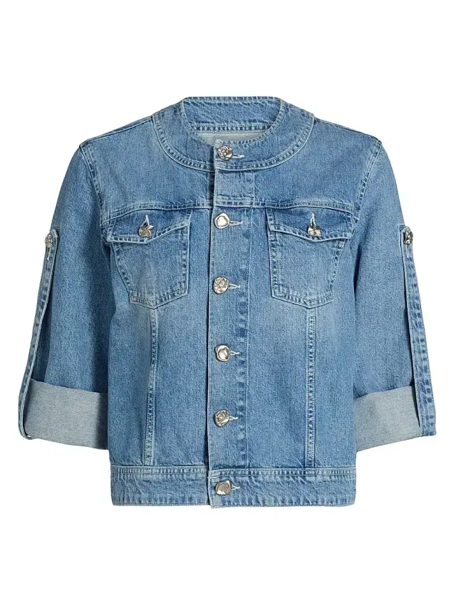 L'AGENCE Women's Anouk Denim Button-Front Jacket - Grant