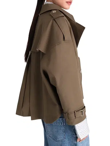 TWP Women's Bogie Double-Breasted Trench Jacket - Military | Thumbnail 5