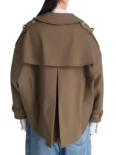 TWP Women's Bogie Double-Breasted Trench Jacket - Military | Thumbnail 6