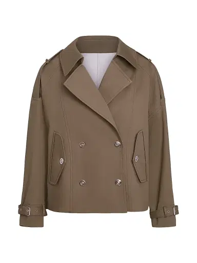 TWP Women's Bogie Double-Breasted Trench Jacket - Military | Thumbnail 1