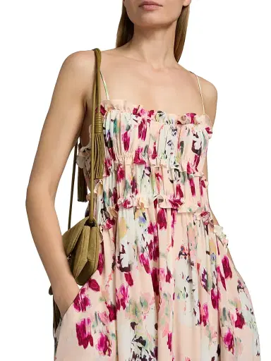 Ulla Johnson Women's Clove Ruffled Floral Silk Maxi Dress - Summer Garden - Size 16 | Thumbnail 6 Ulla Johnson Women's Clove Ruffled Floral Silk Maxi Dress - Summer Garden - Size 16 | Thumbnail 6
