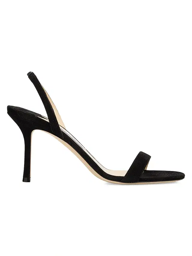 Jimmy Choo Women's Jenn 85MM Suede Slingback Sandals - Black
