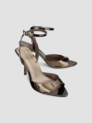 Stuart Weitzman Women's Lexington 85MM Leather Sandals - Cigar | Thumbnail 2