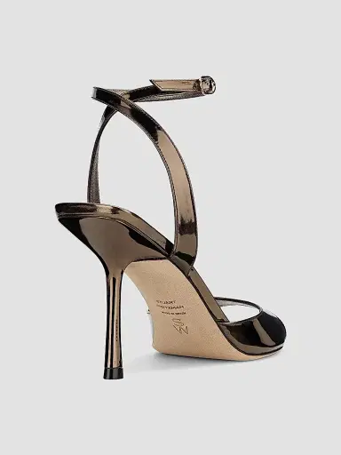 Stuart Weitzman Women's Lexington 85MM Leather Sandals - Cigar | Thumbnail 3
