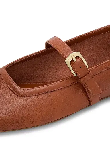 Stuart Weitzman Women's Sai Leather Ballet Flats - Boho Tan - Size 9.5 | Thumbnail 5 Stuart Weitzman Women's Sai Leather Ballet Flats - Boho Tan - Size 9.5 | Thumbnail 5