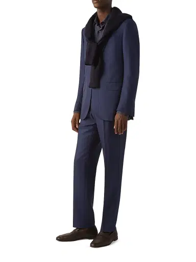 Zegna Men's Oasi Cashmere Suit - Dark Blue - Size 46 | Thumbnail 1
