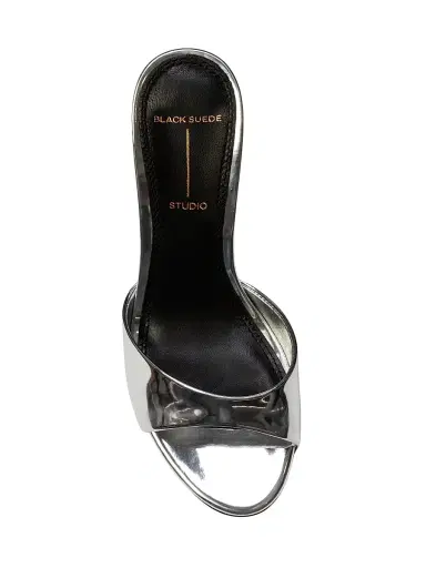 Black Suede Studio Women's Freddie 65MM Patent Leather Mules | Thumbnail 6 Black Suede Studio Women's Freddie 65MM Patent Leather Mules | Thumbnail 6