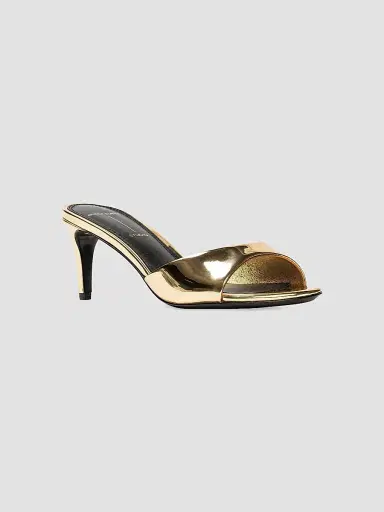 Black Suede Studio Women's Freddie 65MM Patent Leather Mules - Gold Metallic - Size 10 | Thumbnail 3 Black Suede Studio Women's Freddie 65MM Patent Leather Mules - Gold Metallic - Size 10 | Thumbnail 3
