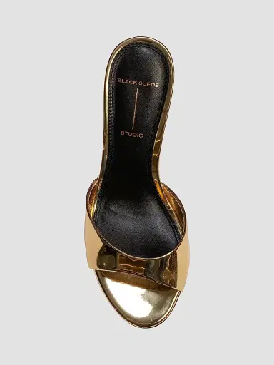 Black Suede Studio Women's Freddie 65MM Patent Leather Mules - Gold Metallic - Size 10 | Thumbnail 6 Black Suede Studio Women's Freddie 65MM Patent Leather Mules - Gold Metallic - Size 10 | Thumbnail 6