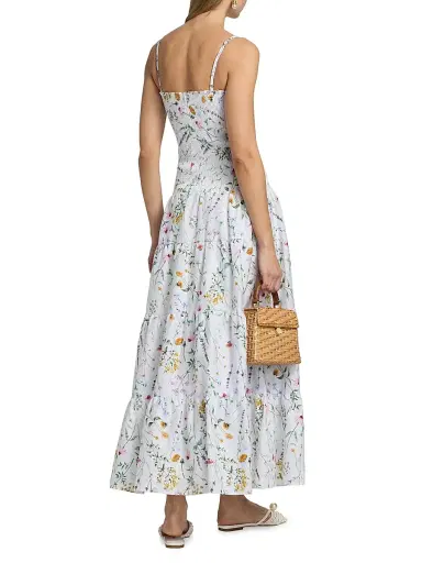 Peixoto Women's Clementine Floral Cotton Maxi Dress - Wildflower - Size Large | Thumbnail 5