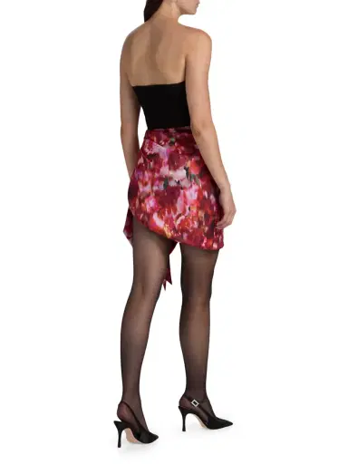 BCBGMAXAZRIA Women's Printed Bustier Minidress - Black Washed Floral Chilli - Size 6 | Thumbnail 5 BCBGMAXAZRIA Women's Printed Bustier Minidress - Black Washed Floral Chilli - Size 6 | Thumbnail 5