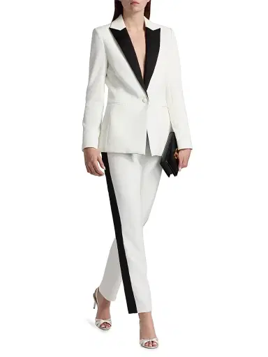 BCBGMAXAZRIA Women's Slim Tapered Tuxedo Pants | Thumbnail 2 BCBGMAXAZRIA Women's Slim Tapered Tuxedo Pants | Thumbnail 2