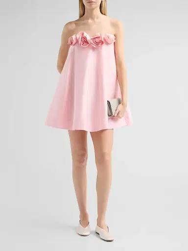 As It May Women's Nerisia 3D Floral Strapless Trapeze Minidress - Peony - Size XXL | Thumbnail 2 As It May Women's Nerisia 3D Floral Strapless Trapeze Minidress - Peony - Size XXL | Thumbnail 2