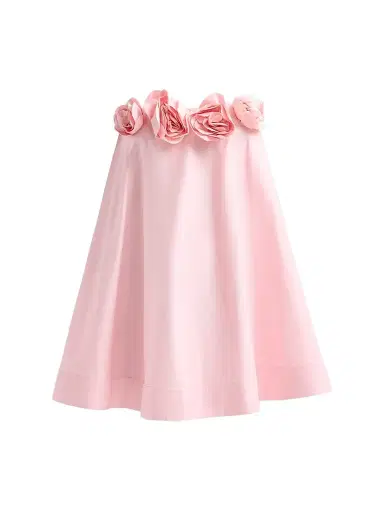 As It May Women's Nerisia 3D Floral Strapless Trapeze Minidress - Peony - Size XXL | Thumbnail 1 As It May Women's Nerisia 3D Floral Strapless Trapeze Minidress - Peony - Size XXL | Thumbnail 1
