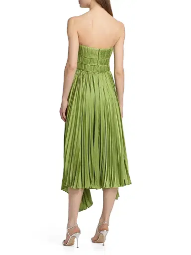 Amur Women's Juliett Plissé Midi-Dress - Cove Fern - Size 12 | Thumbnail 5