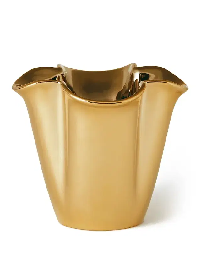 AERIN Small Gilded Clover Vase