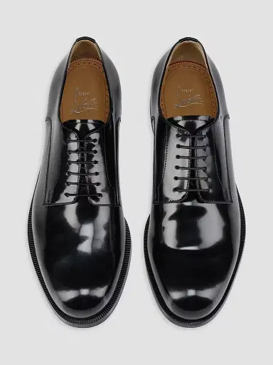 Christian Louboutin Men's Moustachou Leather Derby Shoes - Black - Size 13 | Thumbnail 4 Christian Louboutin Men's Moustachou Leather Derby Shoes - Black - Size 13 | Thumbnail 4