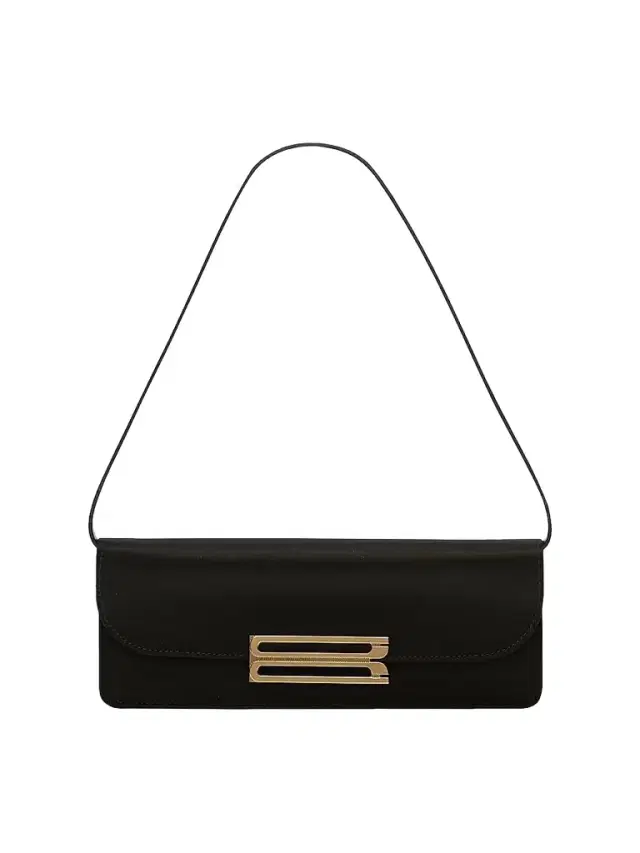 Victoria Beckham Women's Dorian East-West Velvet Clutch - Black