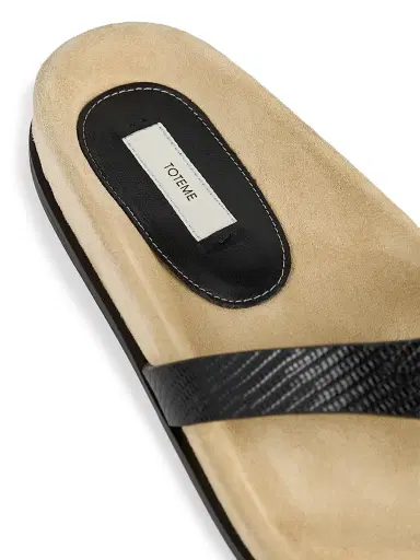 TOTEME Women's Swift Lizard-Embossed Sandals | Thumbnail 4