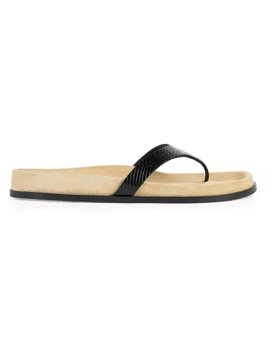 TOTEME Women's Swift Lizard-Embossed Sandals | Thumbnail 1