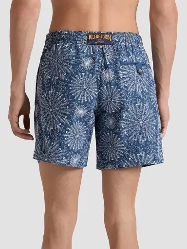 Vilebrequin Men's Mistral Embroidered Sea Urchin Swim Trunks - Evening | Thumbnail 2