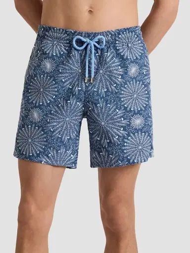 Vilebrequin Men's Mistral Embroidered Sea Urchin Swim Trunks - Evening | Thumbnail 3