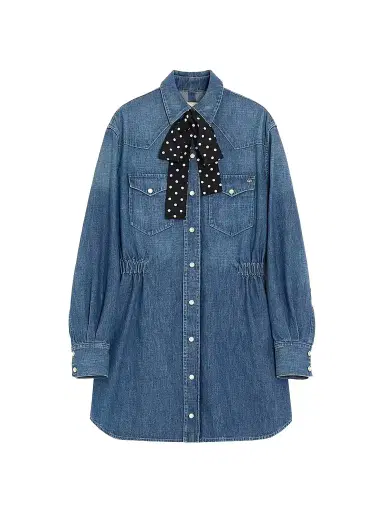 Valentino Garavani Women's Denim Mini Dress - Denim - Size 2 | Thumbnail 1 Valentino Garavani Women's Denim Mini Dress - Denim - Size 2 | Thumbnail 1