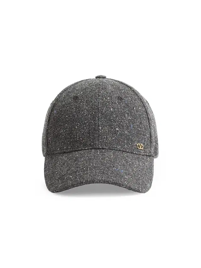 Men's VLogo Signature Wool Baseball Cap - Grey