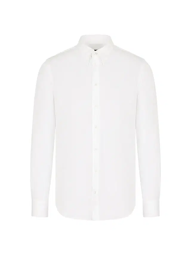 Giorgio Armani Men's Cotton Jersey Shirt - Bianco