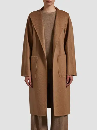 Max Mara Women's Midi Cashmere Cardigan Coat - Camel | Thumbnail 2 Max Mara Women's Midi Cashmere Cardigan Coat - Camel | Thumbnail 2