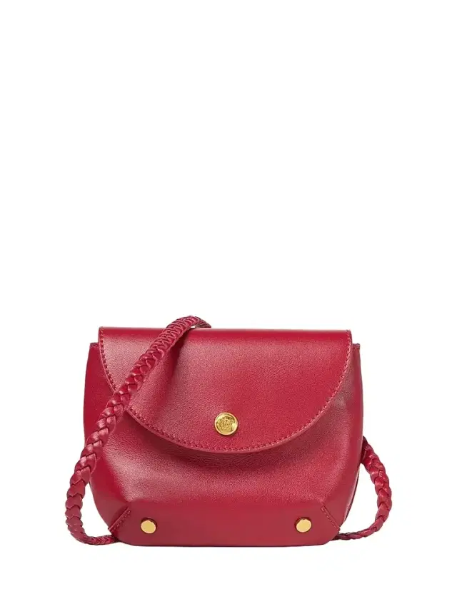 Versace Girl's Leather Crossbody Bag - Lipstick Red