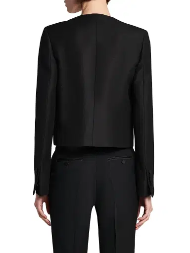 Tom Ford Women's Virgin Wool-Silk Jacket - Black - Size 0 | Thumbnail 5 Tom Ford Women's Virgin Wool-Silk Jacket - Black - Size 0 | Thumbnail 5