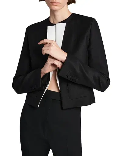 Tom Ford Women's Virgin Wool-Silk Jacket - Black - Size 0 | Thumbnail 6 Tom Ford Women's Virgin Wool-Silk Jacket - Black - Size 0 | Thumbnail 6