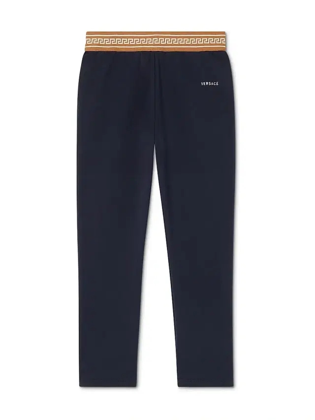 Versace Little Girl's & Girl's Logo Stretch-Cotton Jersey Leggings - Dark Navy