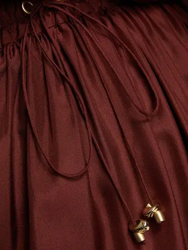 Zimmermann Women's Aster Silk Maxi Skirt - Merlot - Size 10 | Thumbnail 7
