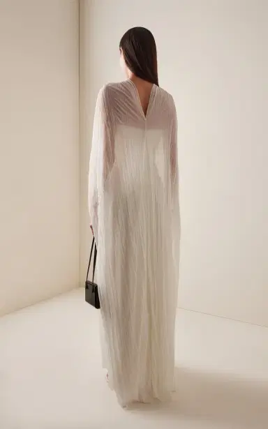Simkhai Danielle Crinkled Jersey Cape Gown | Thumbnail 4