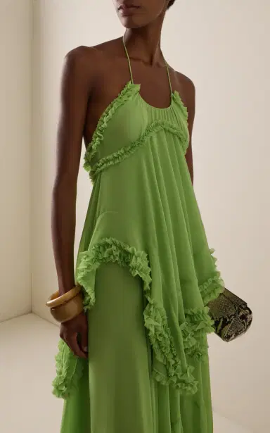 Alexis Sidi Ruffled Chiffon Maxi Dress | Thumbnail 3 Alexis Sidi Ruffled Chiffon Maxi Dress | Thumbnail 3