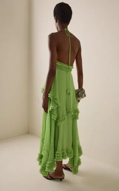 Alexis Sidi Ruffled Chiffon Maxi Dress | Thumbnail 4 Alexis Sidi Ruffled Chiffon Maxi Dress | Thumbnail 4