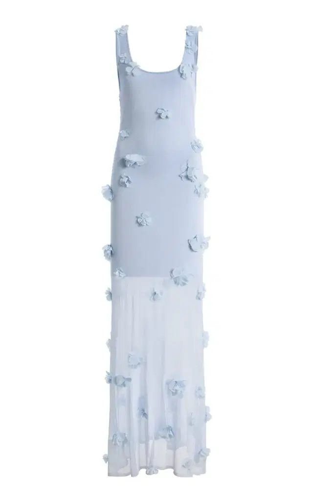 SIMKHAI Ivi Floral Applique Midi Dress