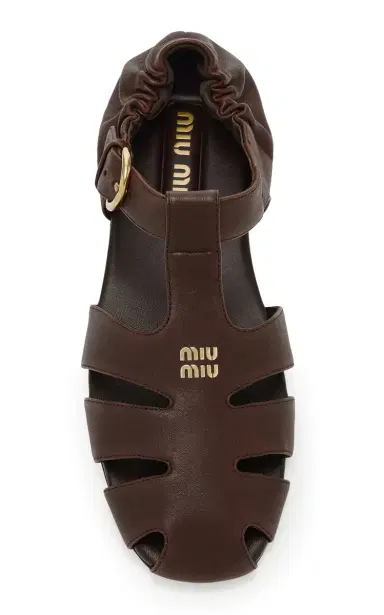Miu Miu Leather Fisherman Sandals | Thumbnail 3