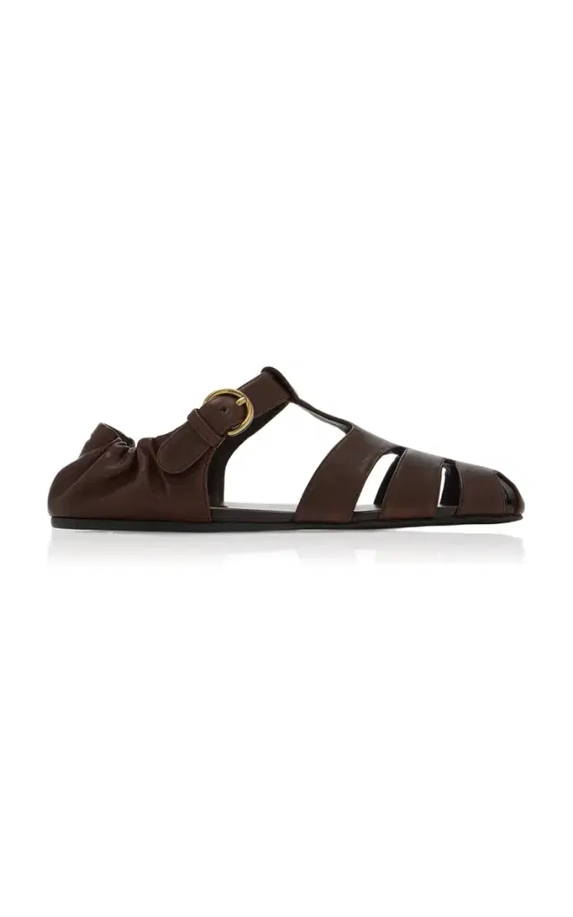 Miu Miu Leather Fisherman Sandals