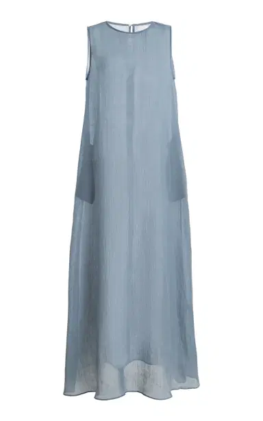 LESET Niko Sleeveless Chiffon Maxi Dress | Thumbnail 2