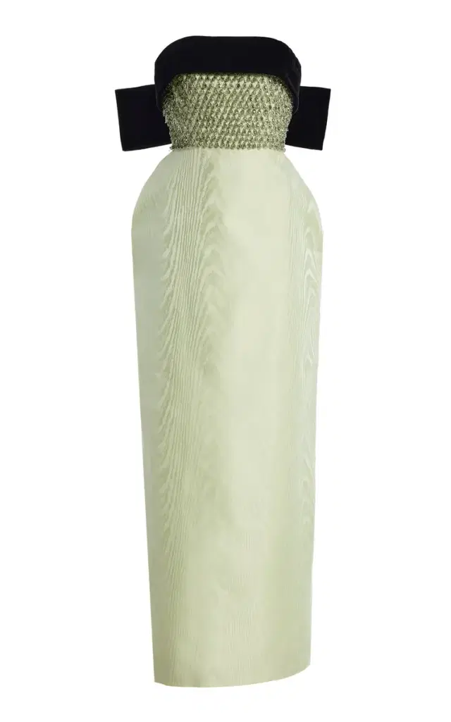 Chorus Exclusive Embellished Moiré Midi Column Dress