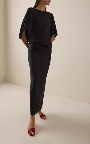 The Row Delyra Crepe Jersey Maxi Dress | Thumbnail 2