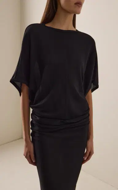 The Row Delyra Crepe Jersey Maxi Dress | Thumbnail 3