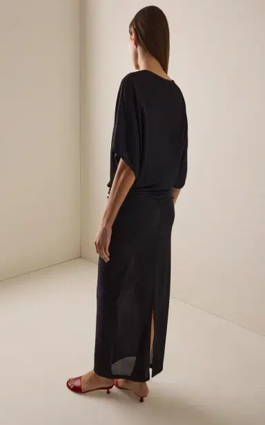 The Row Delyra Crepe Jersey Maxi Dress | Thumbnail 4