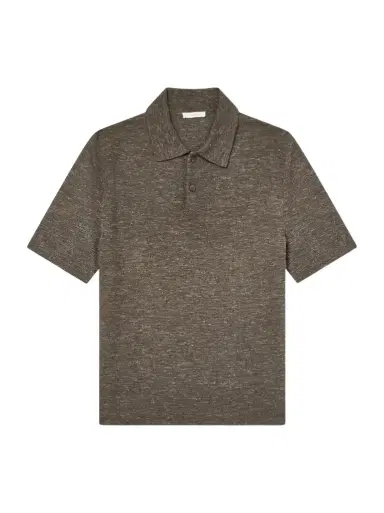 The Row Ravi Silk, Cashmere and Linen-Blend Polo Shirt | Thumbnail 1