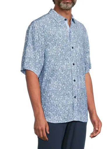 Tommy Bahama Men's Veracruz Cay Sand Dollar Shirt - Cloud Nine Blue - Size Small | Thumbnail 4 Tommy Bahama Men's Veracruz Cay Sand Dollar Shirt - Cloud Nine Blue - Size Small | Thumbnail 4